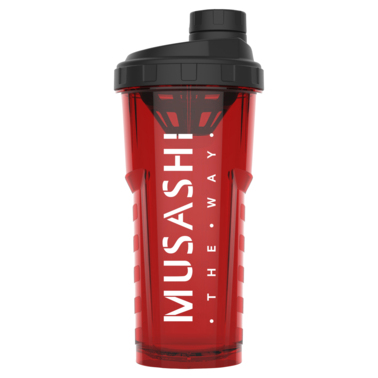 Musashi Alpha Shaker Clear Red 750mL