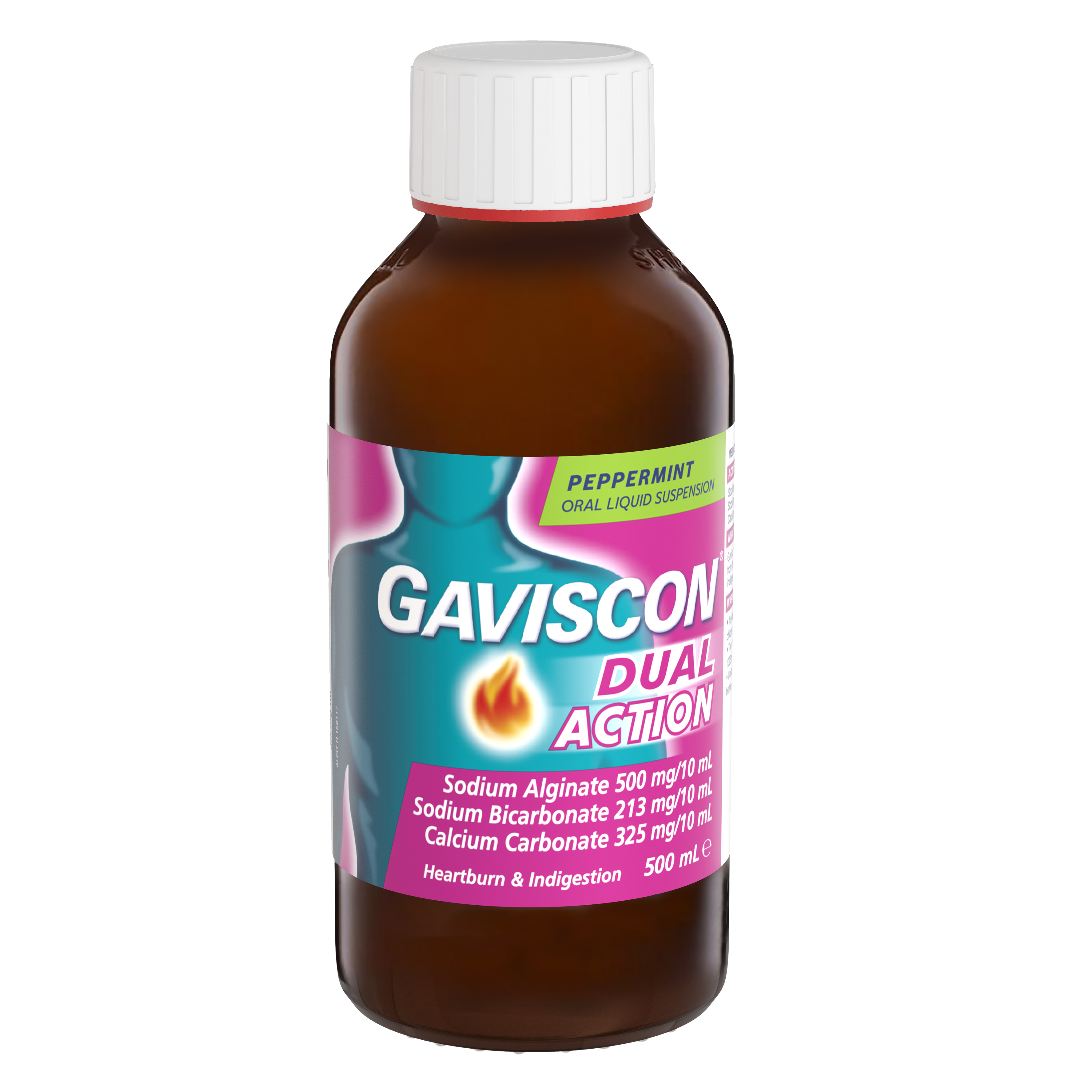 Gaviscon Liquid Dual Action Peppermint 500mL