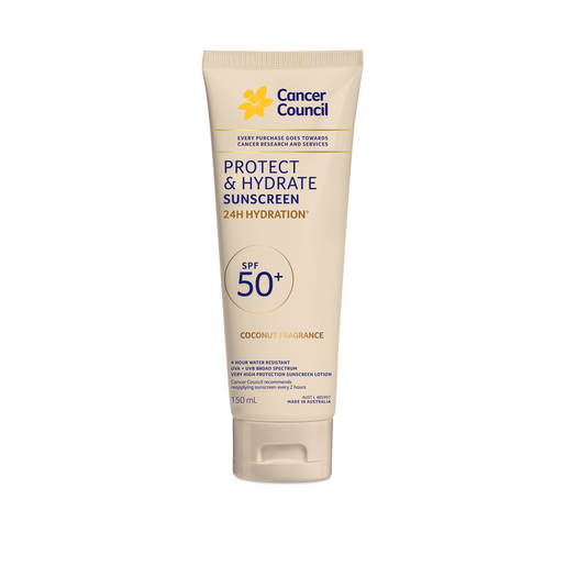 Cancer Council Protect & Hydrate Suncreen Coconut Fragrance SPF 50+ 150mL