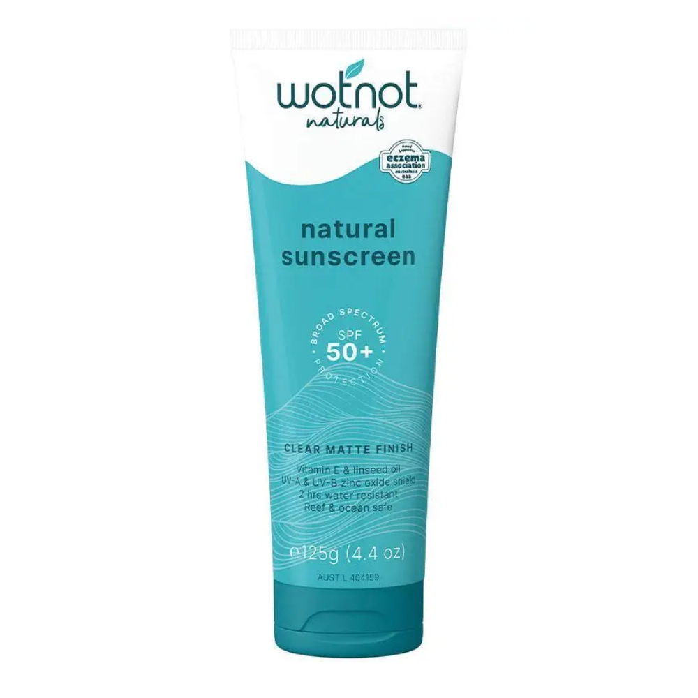 Wotnot Natural  Sunscreen Clear Matte Finish SPF 50+ 125g