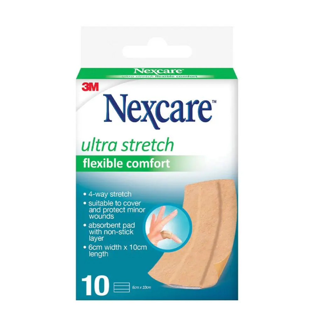 Nexcare Ultra Stretch Flexible Comfort 6cm x 10cm 10 Strips