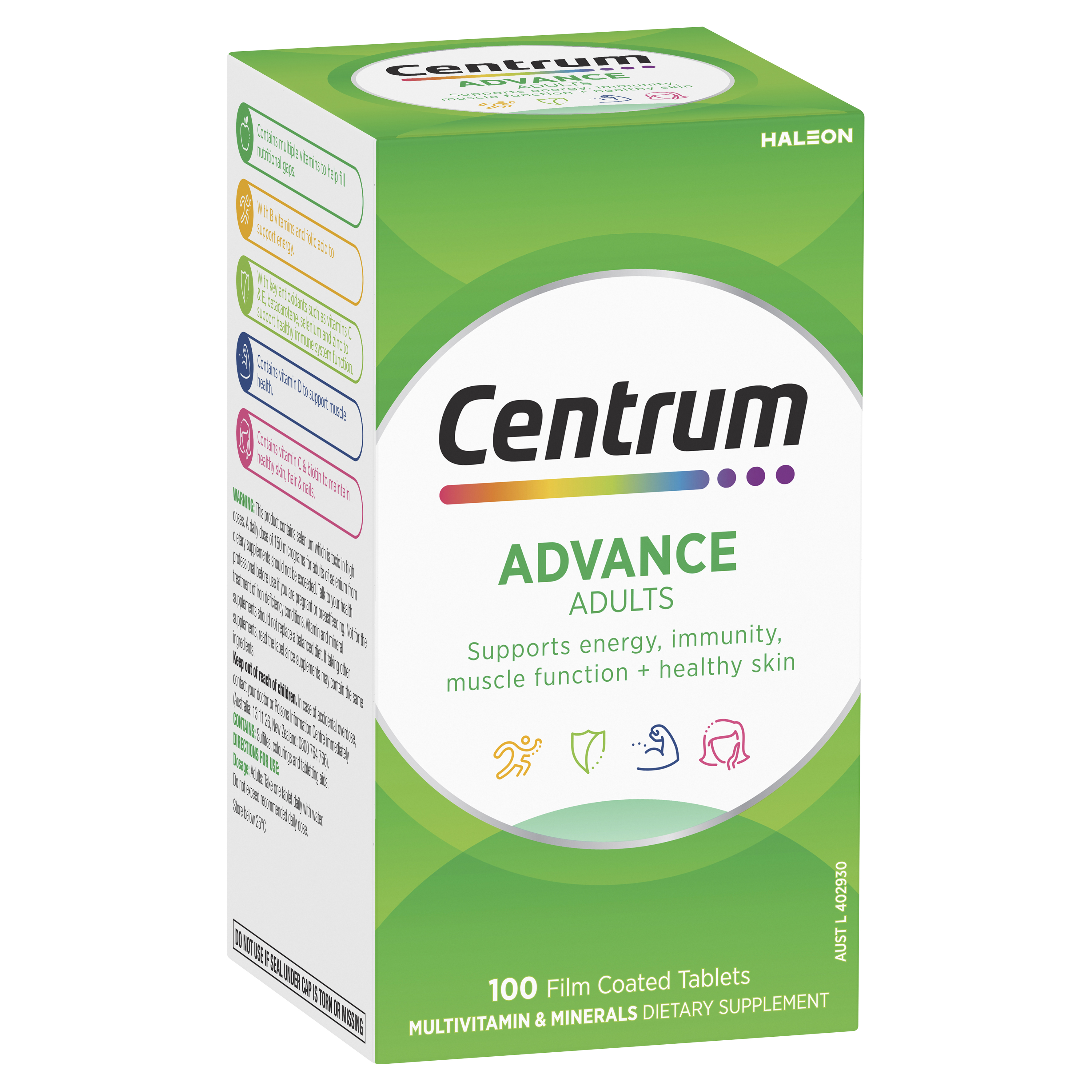 Centrum Advance For Adults  100 Tablets