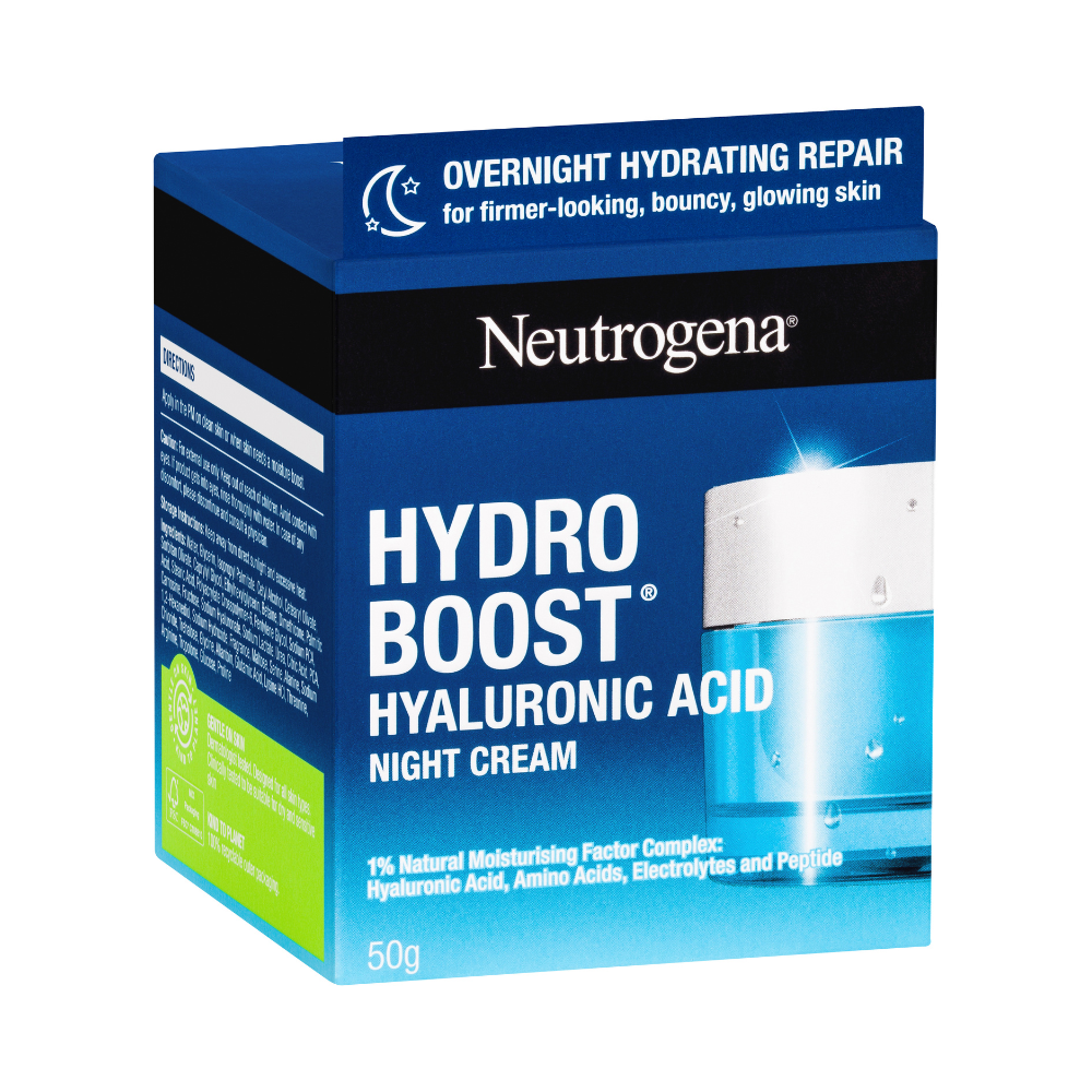 Neutrogena Hydro Boost Hyaluronic Acid Night Cream Hydrating Face Moisturiser 50g