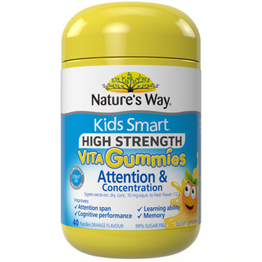 Nature's Way Kid Smart High Strength Vita Gummies Attention & Concentration 40 Pastilles
