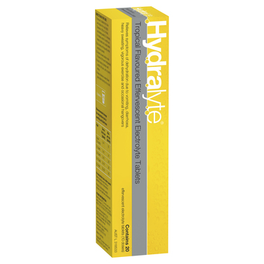 Hydralyte Effervescent Electrolyte Tropical  20 Tablets