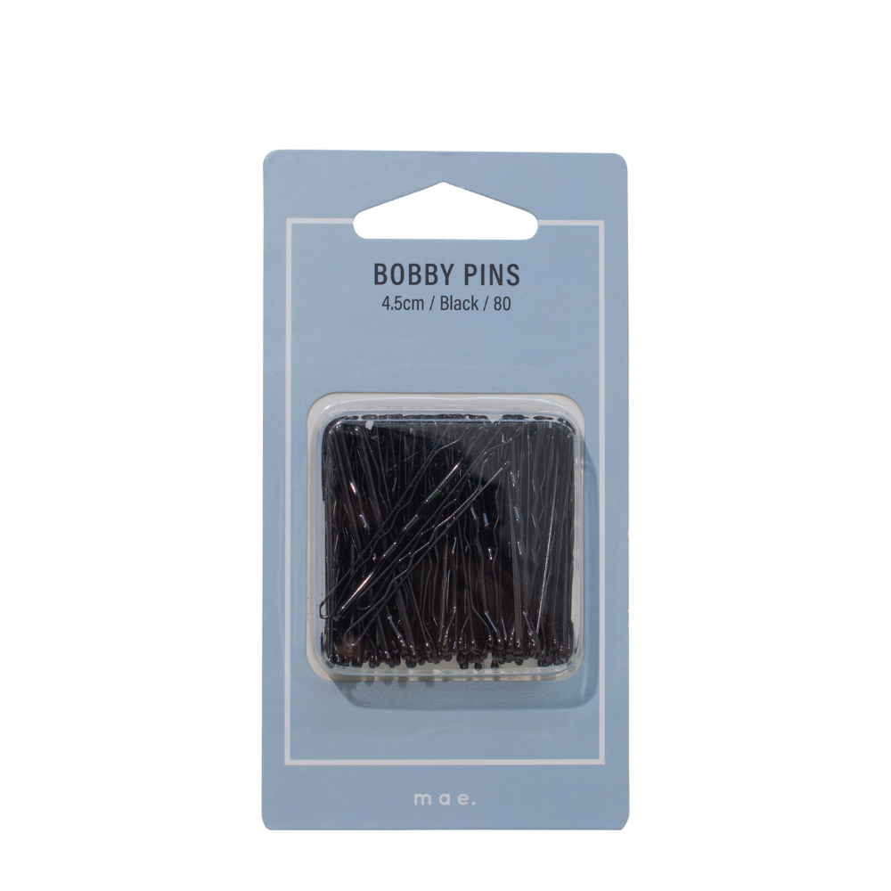 Mae Bobby Pins 4.5cm Black 80 Pack
