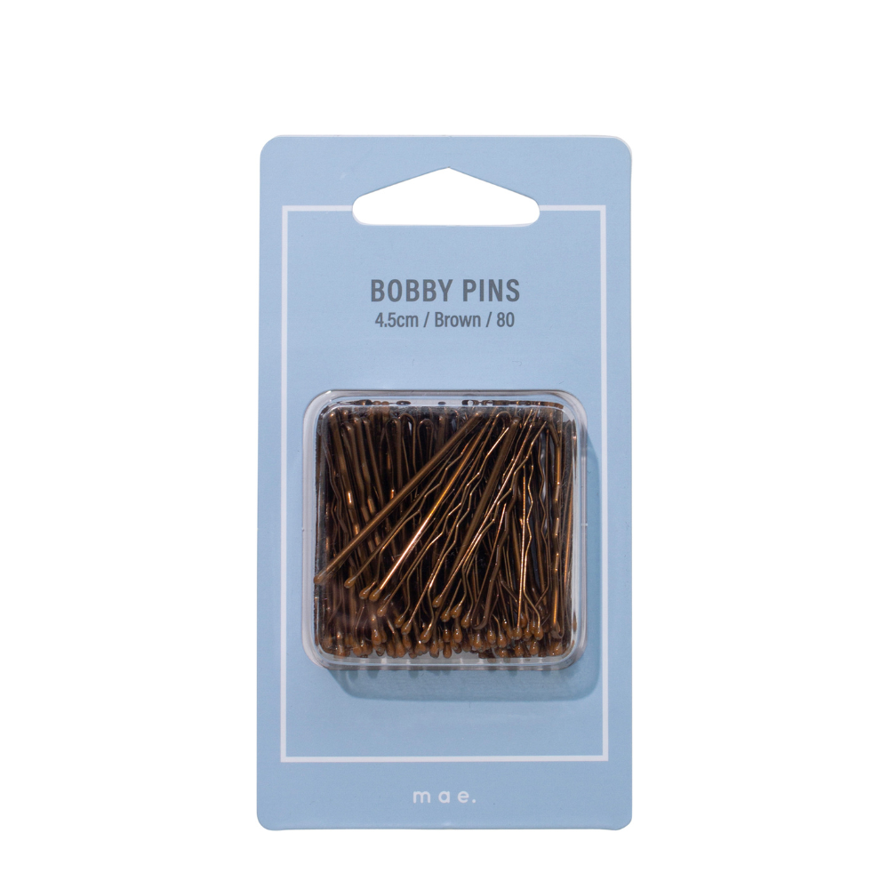 Mae Bobby Pins 4.5cm Brown 80 Pack