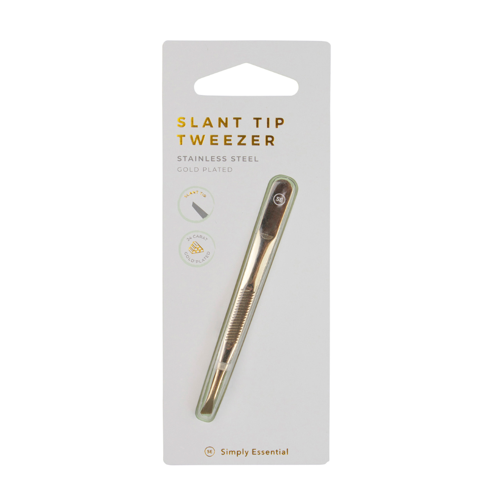 Simply Essential Tweezers Gold Tip Slant