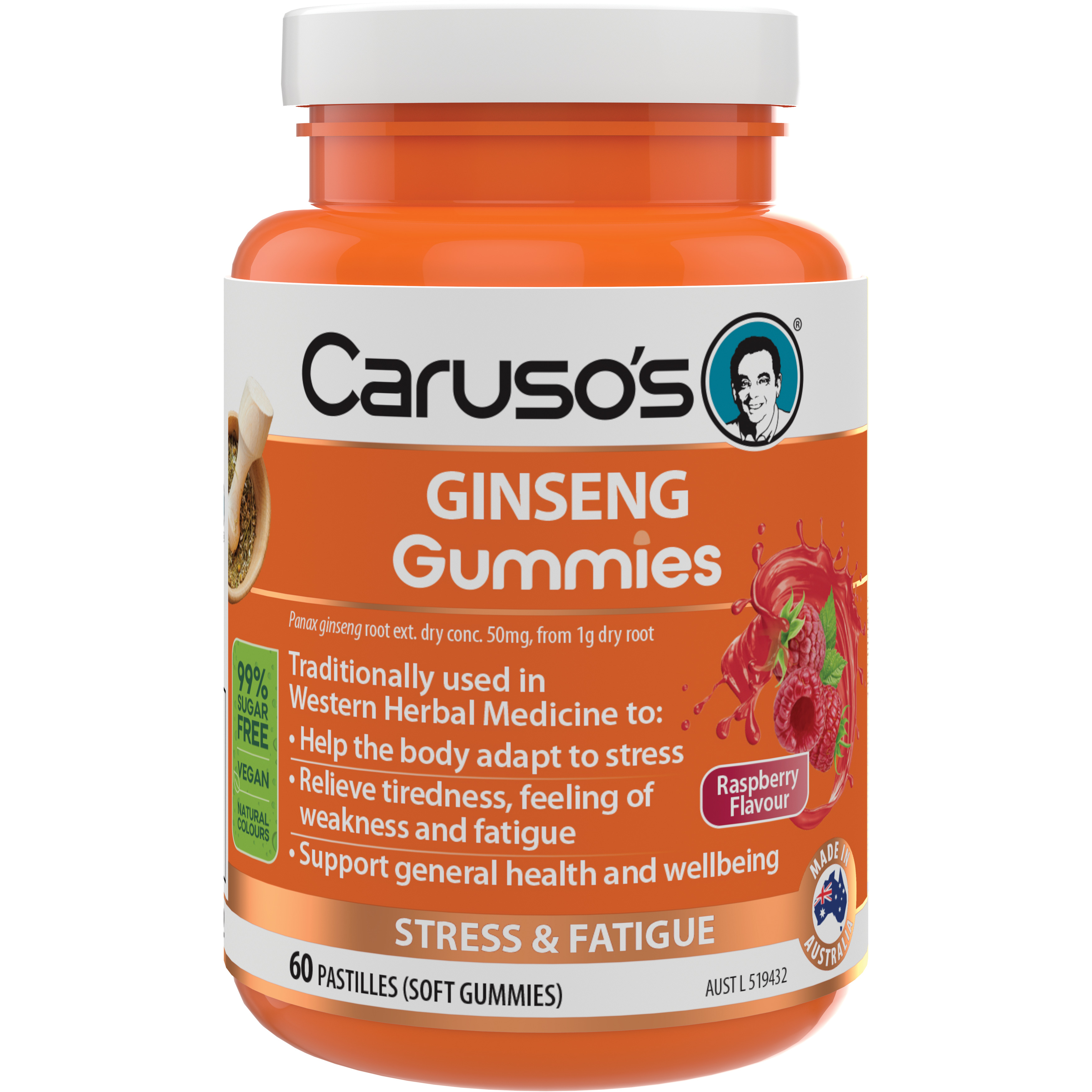 Caruso's Ginseng Gummies 60 Pastilles