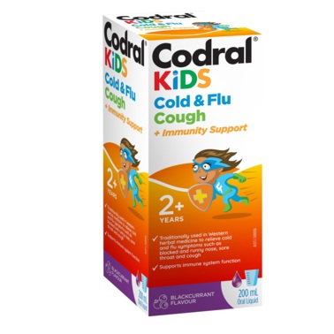 Codral Kids Cold & Flu Cough Relief + Immunity Support 200mL