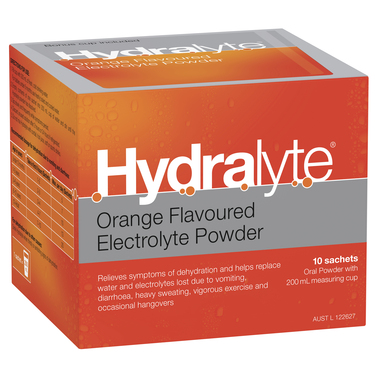 Hydralyte Electrolyte Powder Orange 10 Sachets
