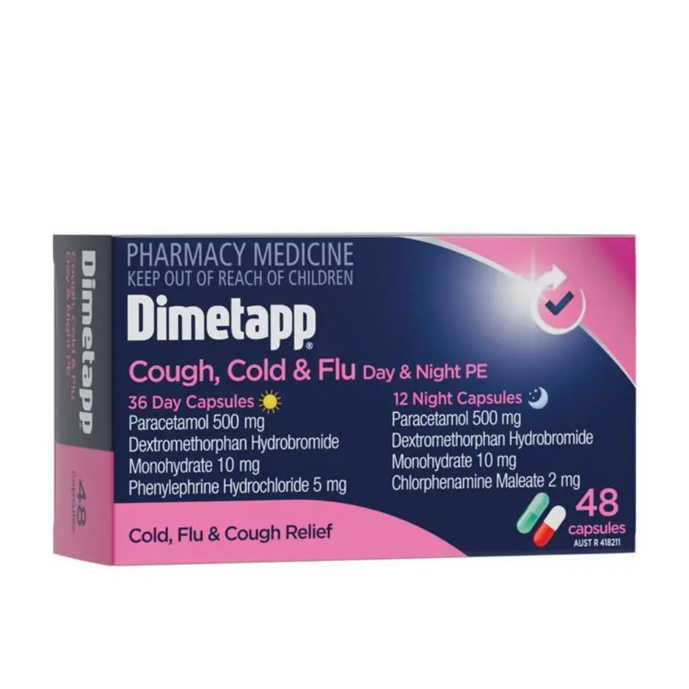 Dimetapp Cough,Cold & Flu Day & Night 48 Capsules