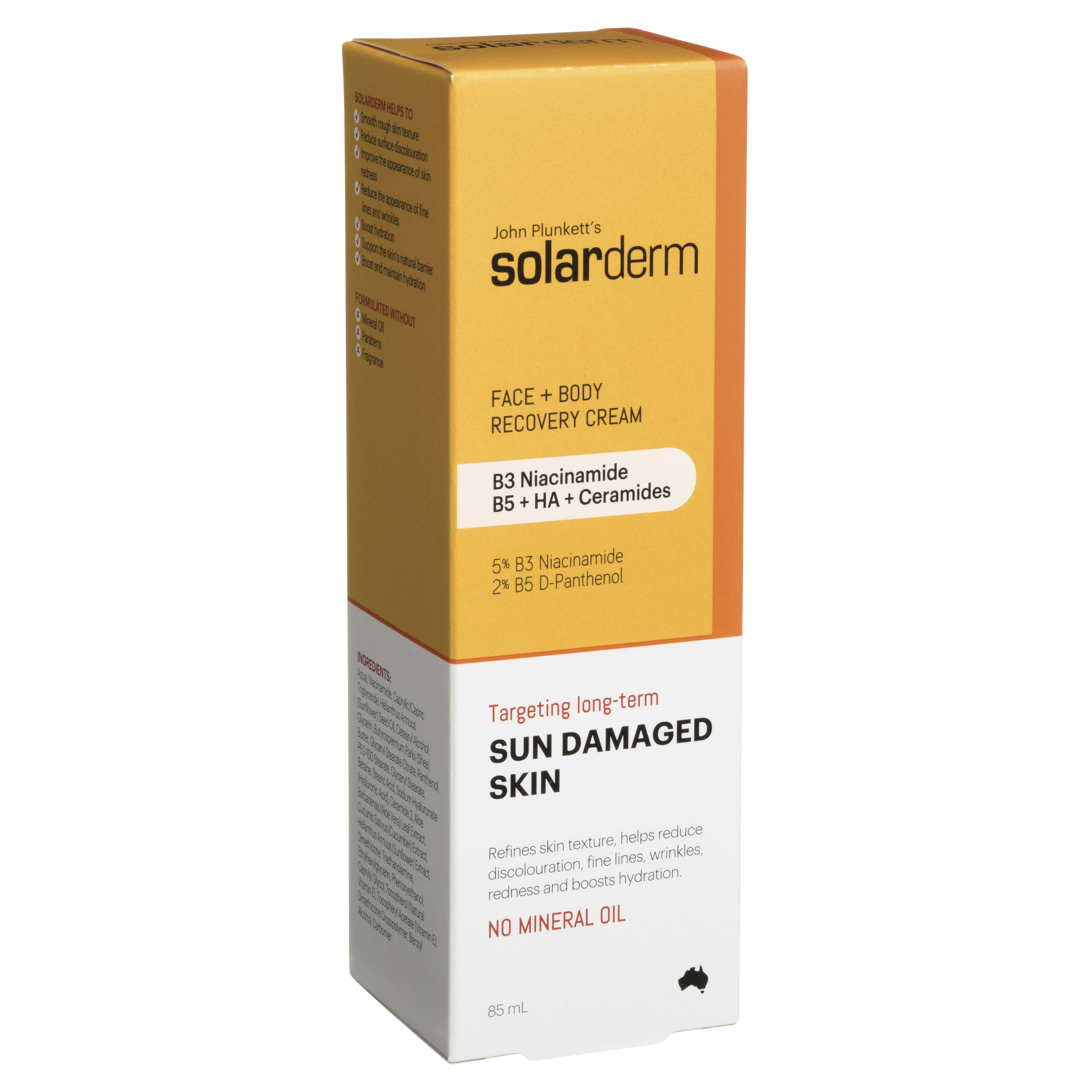 John Plunkett's Solarderm Face & Body Recovery Cream 85mL