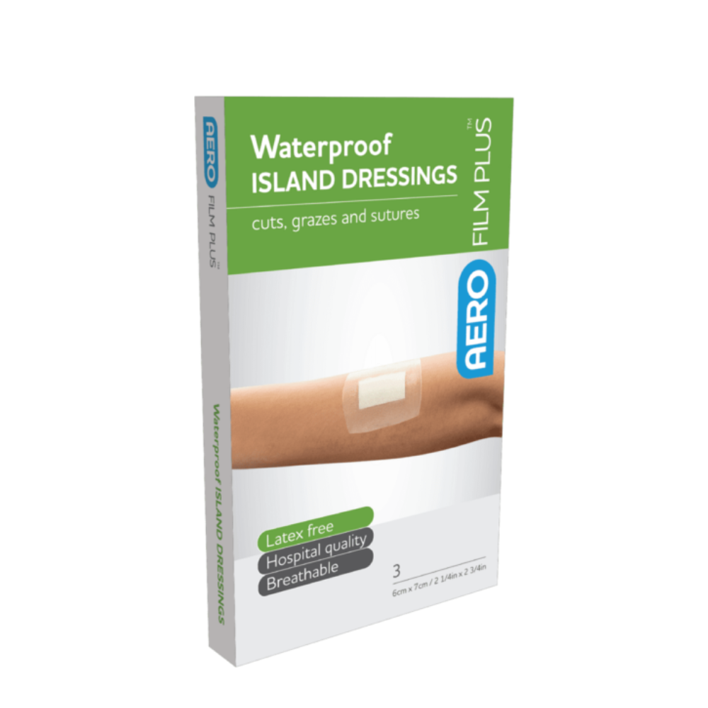 AeroFilm Plus Waterproof Island Dressing 7cm x 6cm 3 Pack