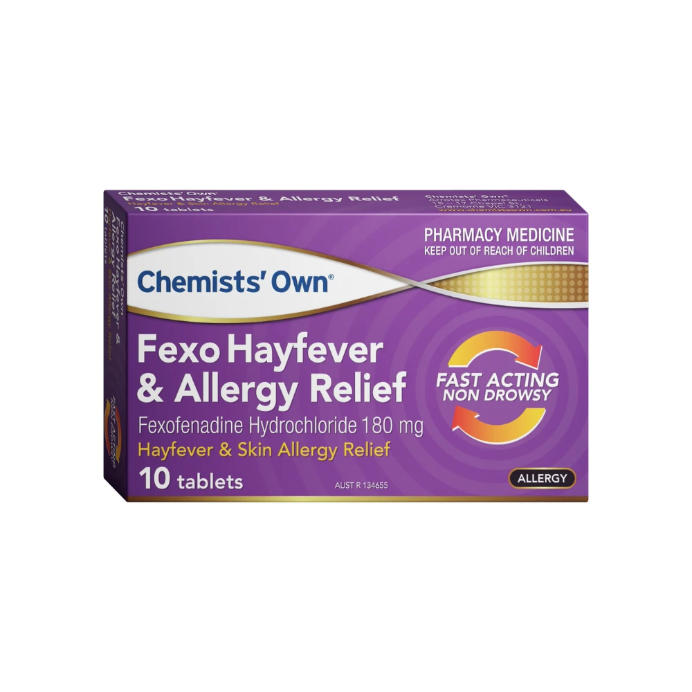 Chemists' Own Fexo Hayfever & Allergy Relief 180mg 10 Tablets