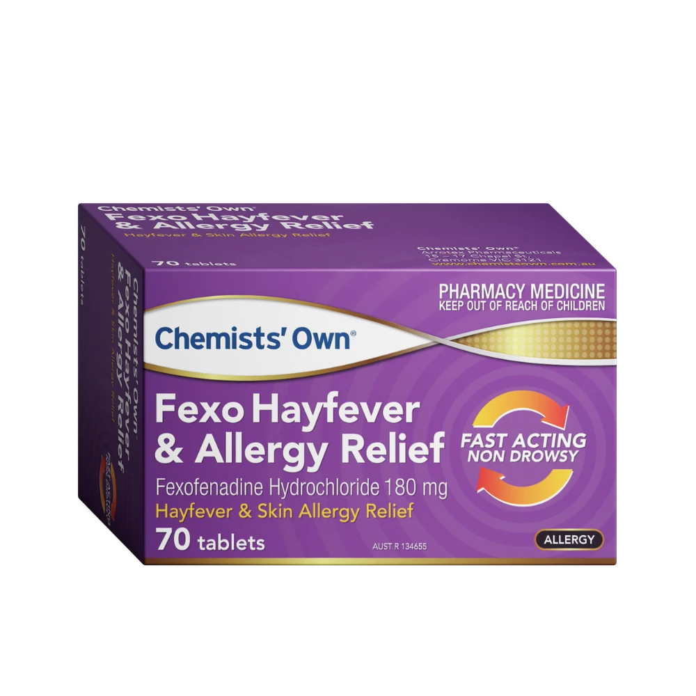 Chemists' Own Fexo Hayfever & Allergy Relief 180mg 70 Tablets