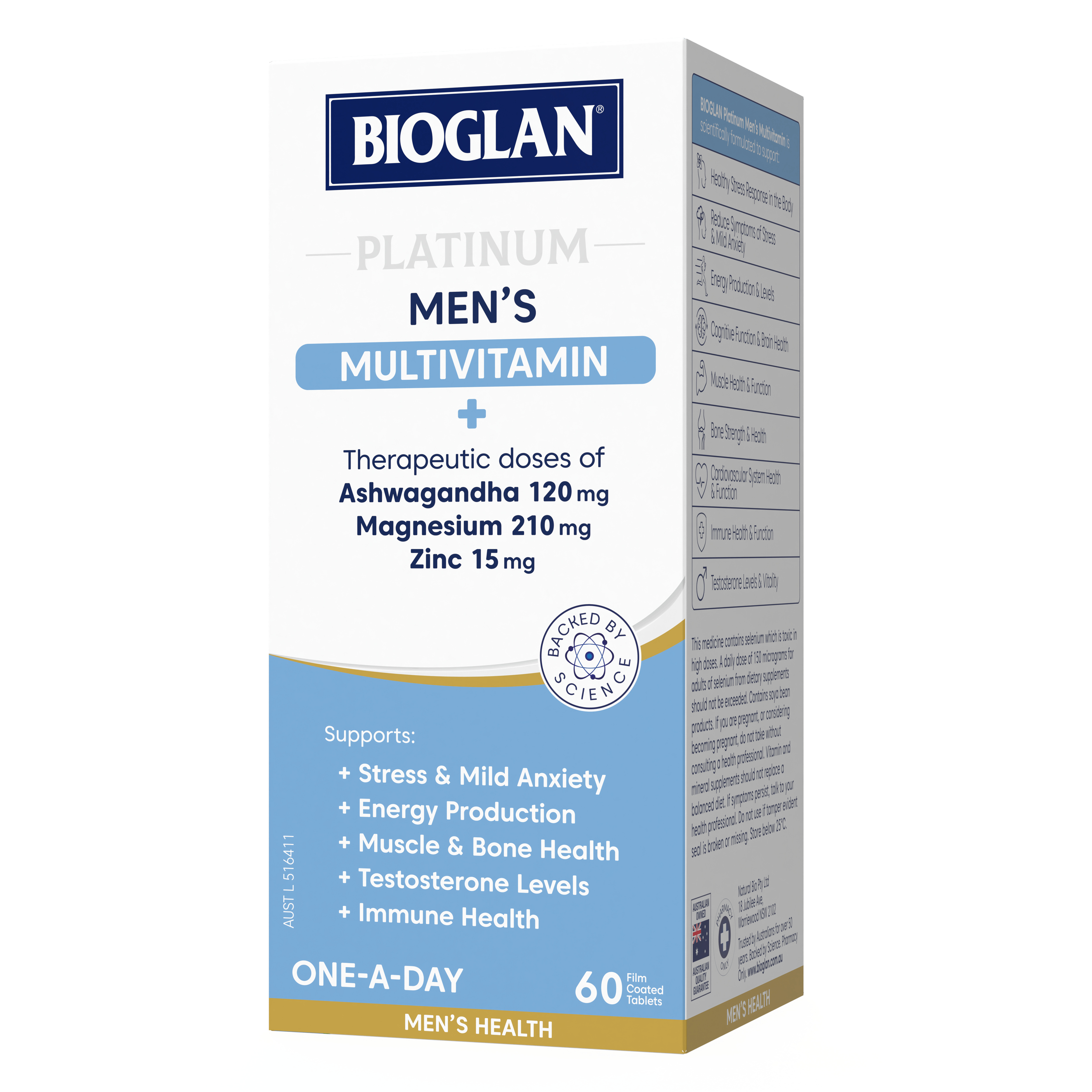 Bioglan Platinum Men's Multivitamin 60 Tablets