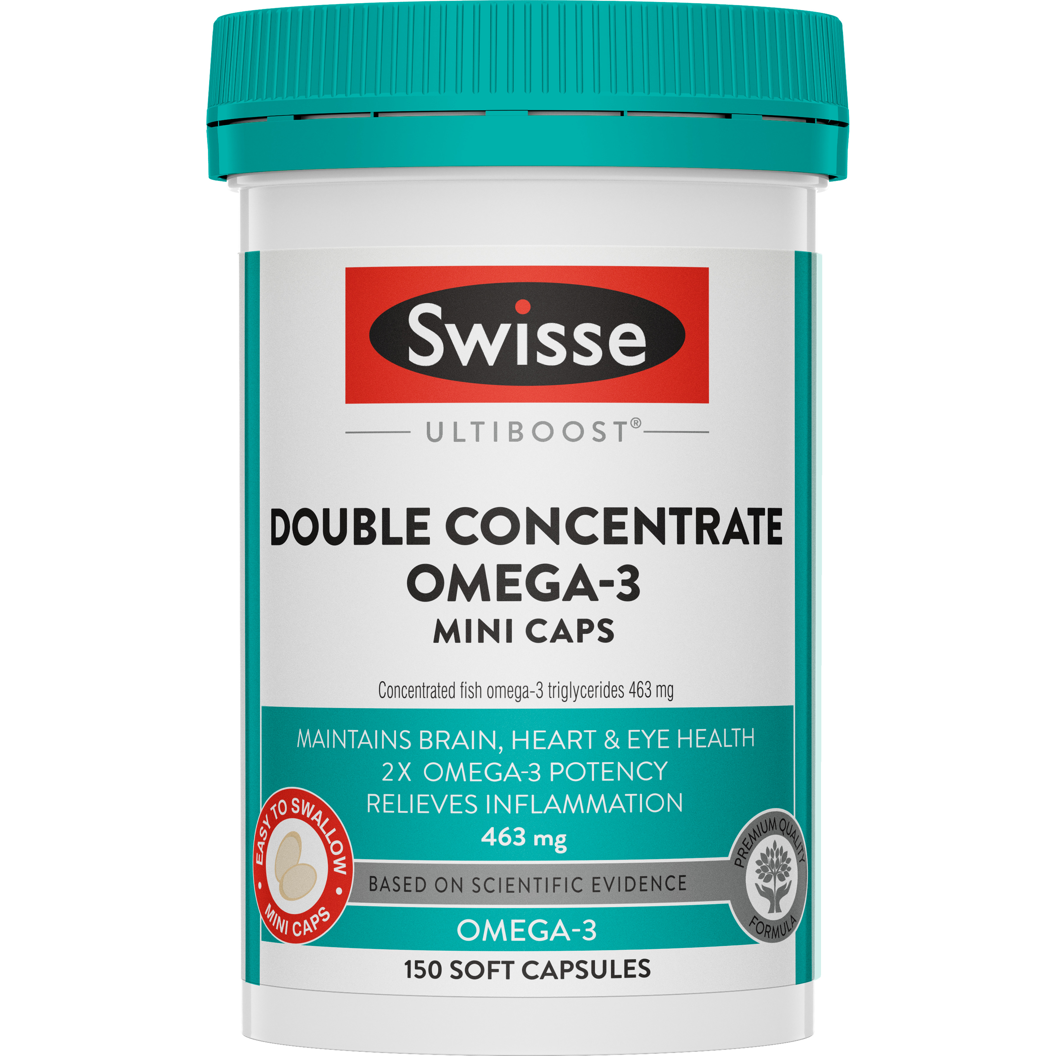 Swisse Ultiboost Fish Oil Double Concentrate Mini Cap 1000mg 150 Capsules