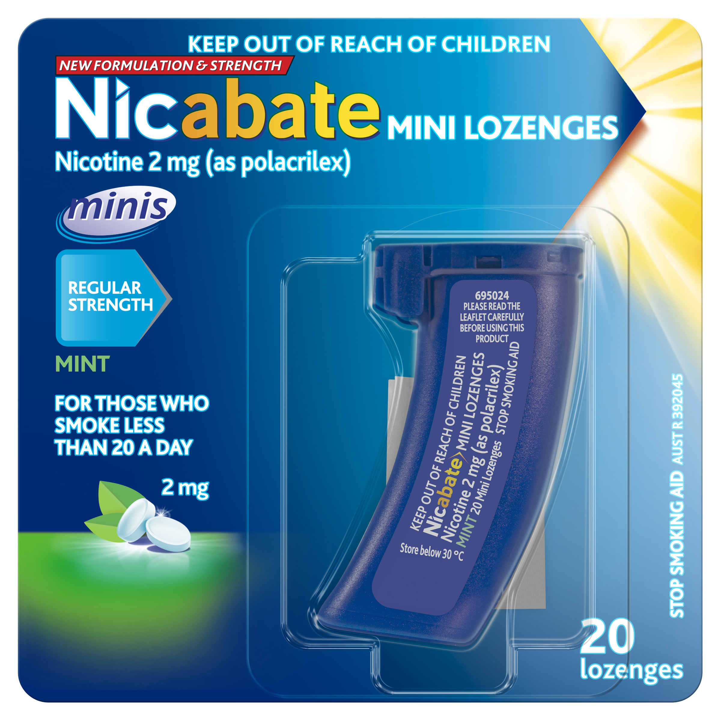 Nicabate Minis 2mg Mint Lozenges  20 Pack