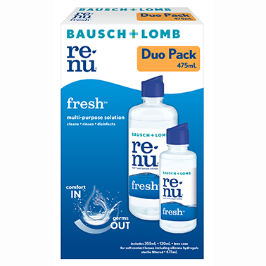 Bausch & Lomb Re-Nu Fresh Multi-purpose Solution Duo 355ml+120ml