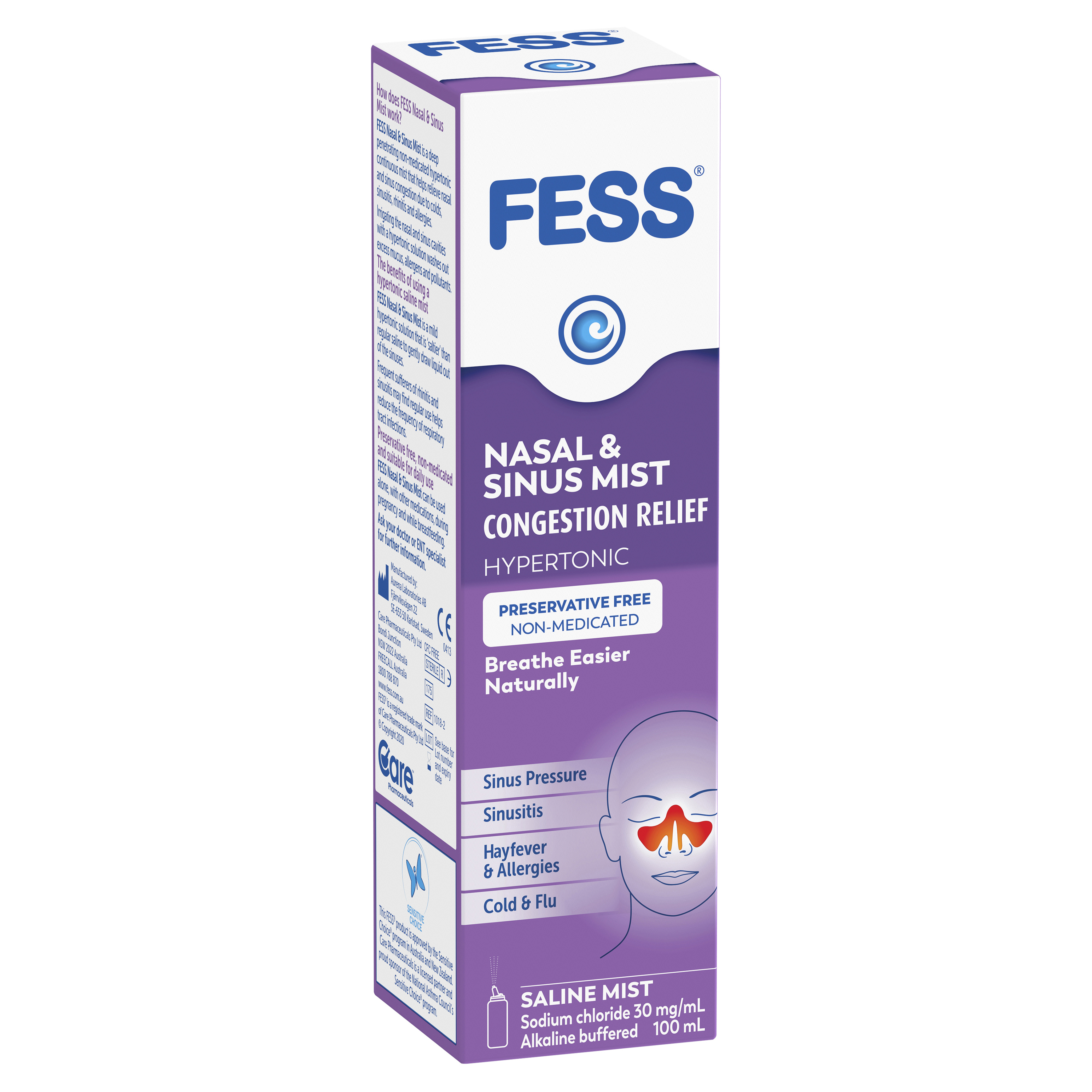 Fess  Nasal & Sinus Mist Congestion Relief 100mL