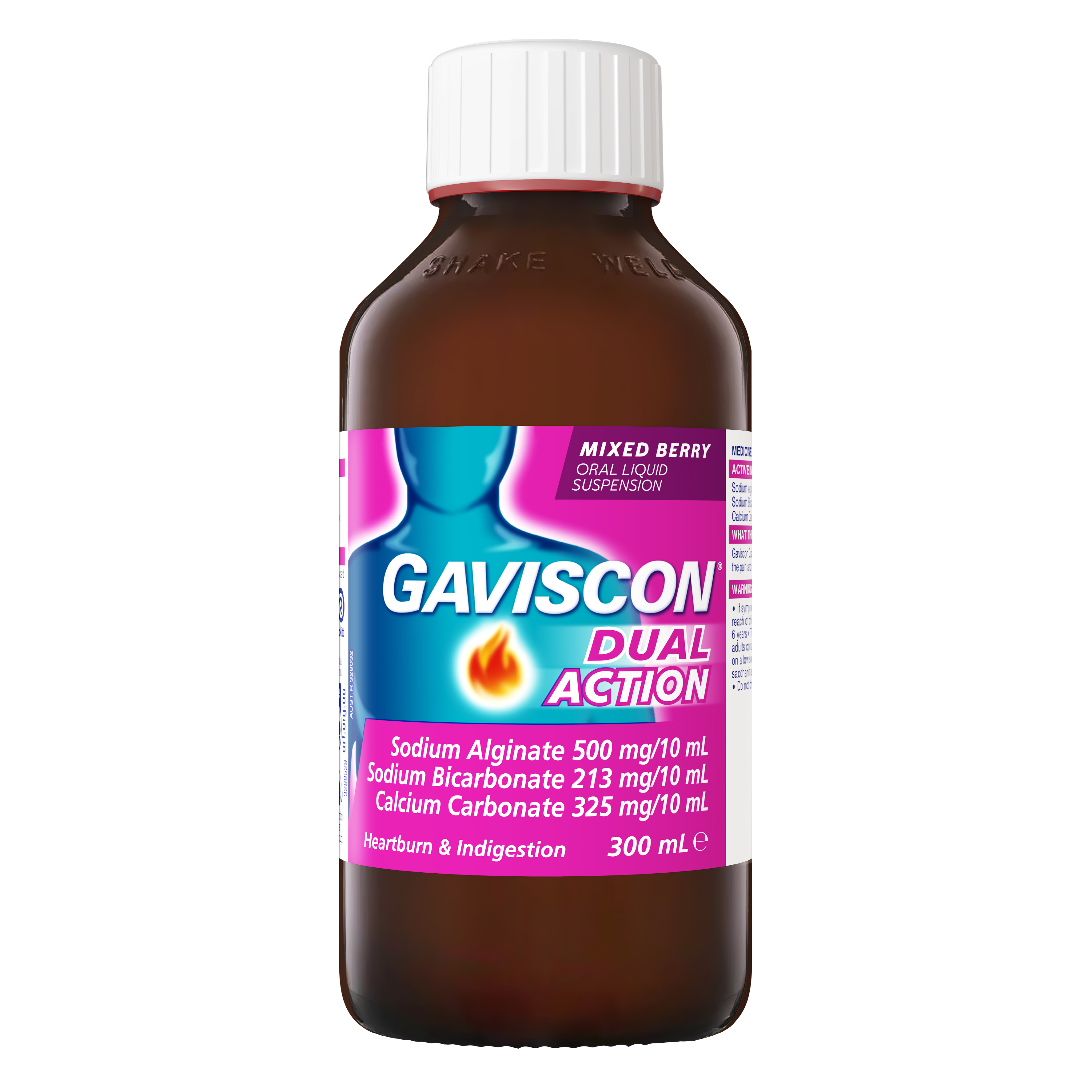 Gaviscon Dual Action Liquid Mixed Berry 300mL