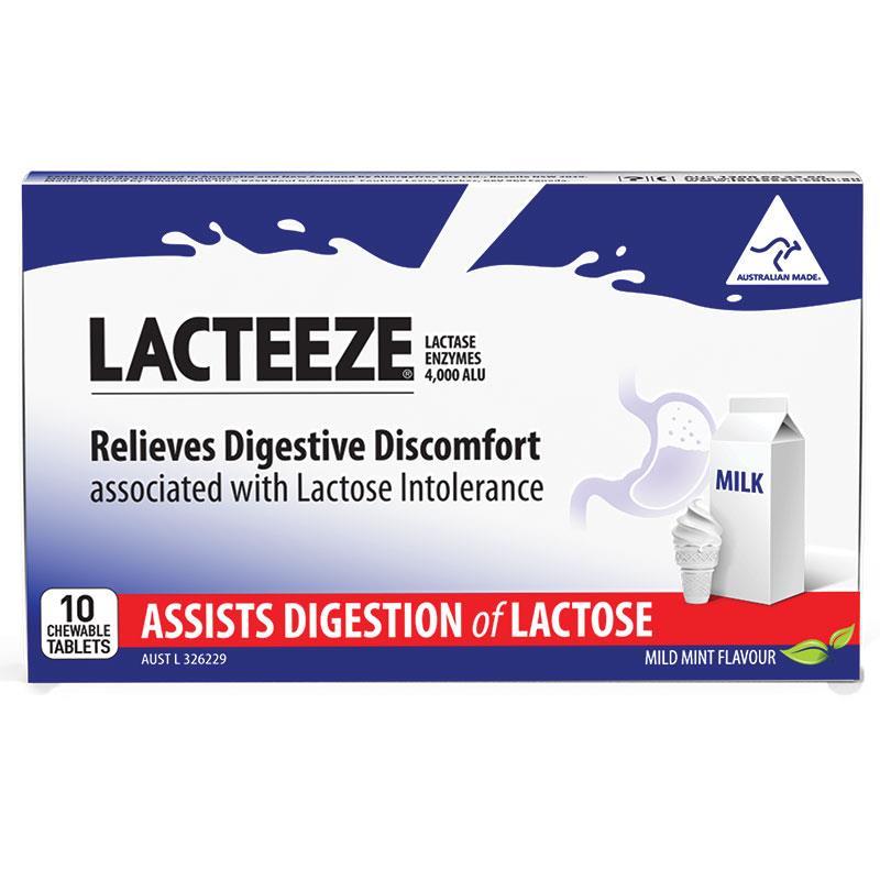 Lacteeze Lactase Enzymes 10 Tablets