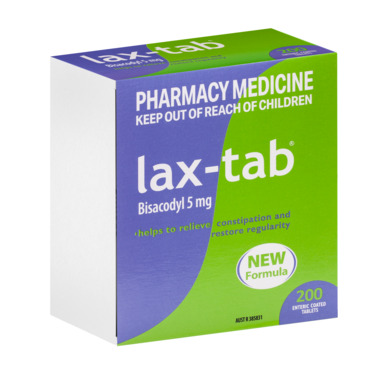 Lax-Tab Bisacodyl 5mg 200 tablets