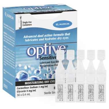Optive Sensitive Lubricant Eye Drops 30 X 0.4mL Vials