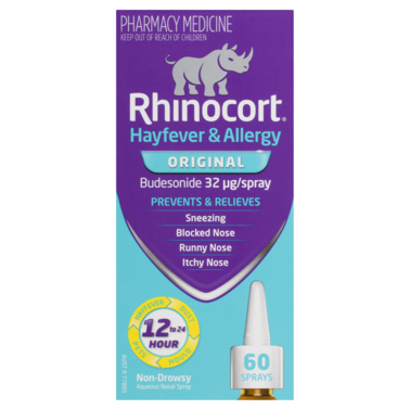Rhinocort Hayfever & Allergy Nasal Spray Non-Drowsy Original 60 Sprays