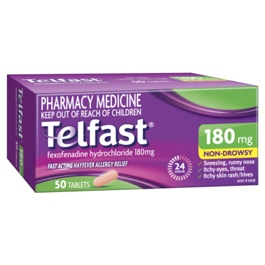 Telfast 180mg 50 Tablets
