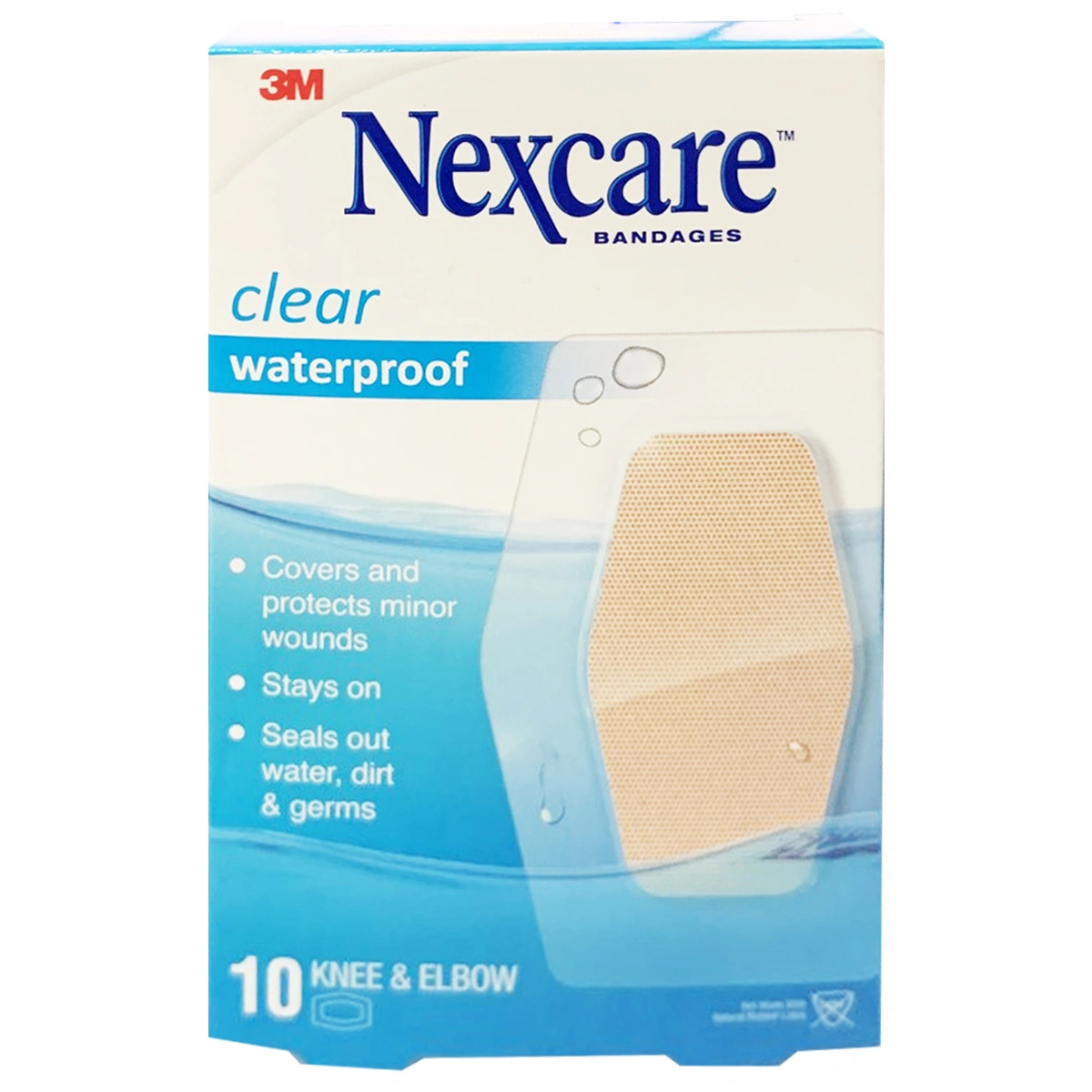 Nexcare Waterproof Knee & Elbow Strips 10 Pack