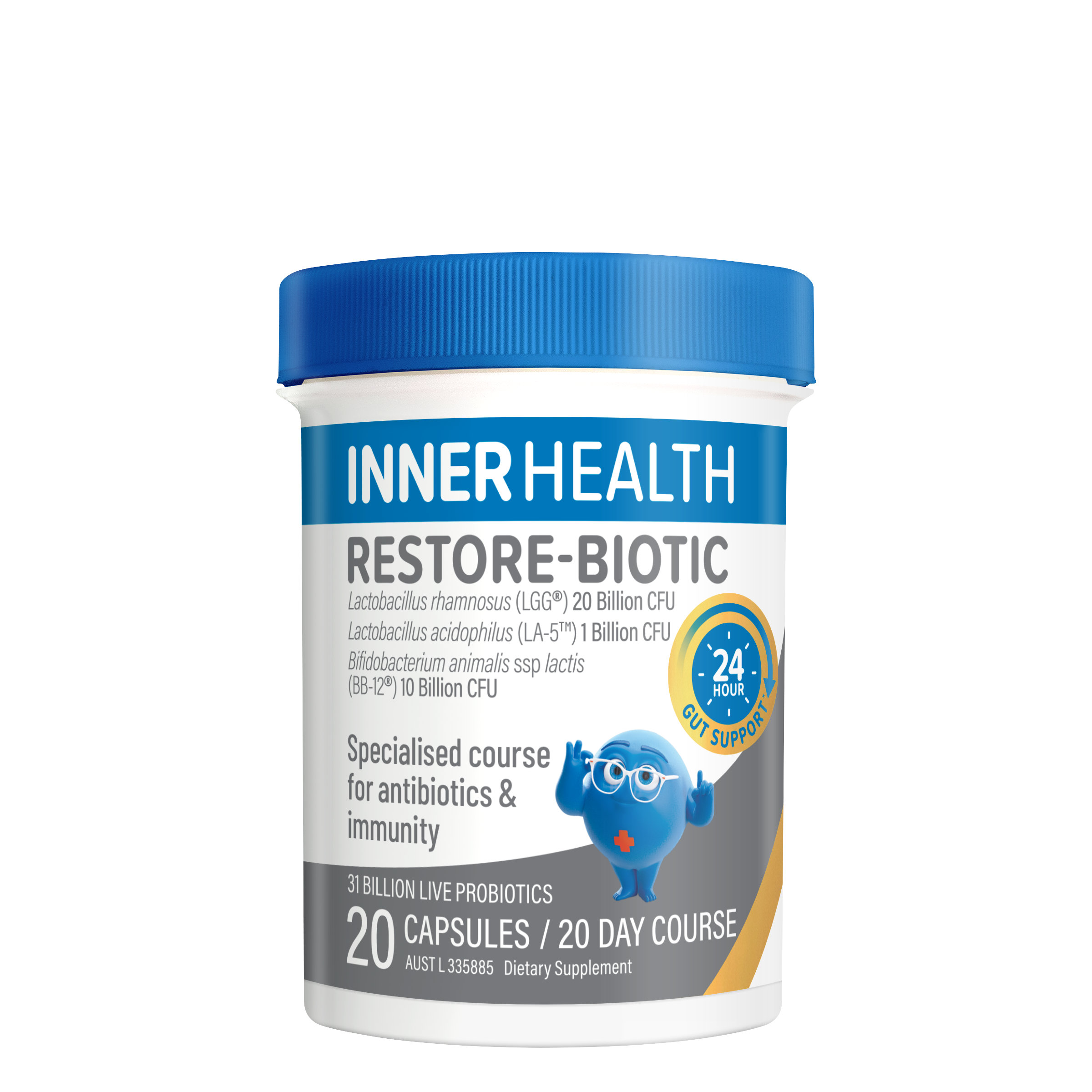 Inner Health Restore-Biotic Probiotic 20 Capsules