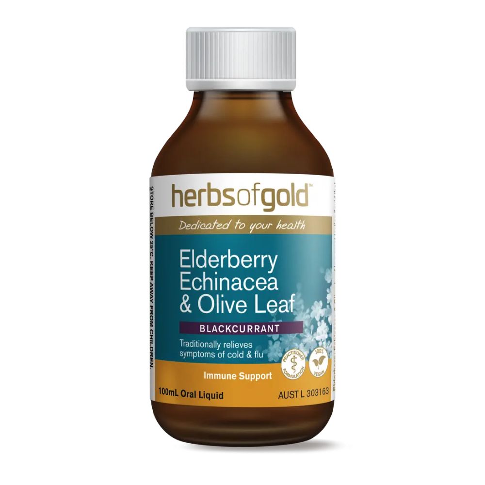 Herbs of Gold Elderberry Echinacea & Olive Leaf  Liquid 100mL