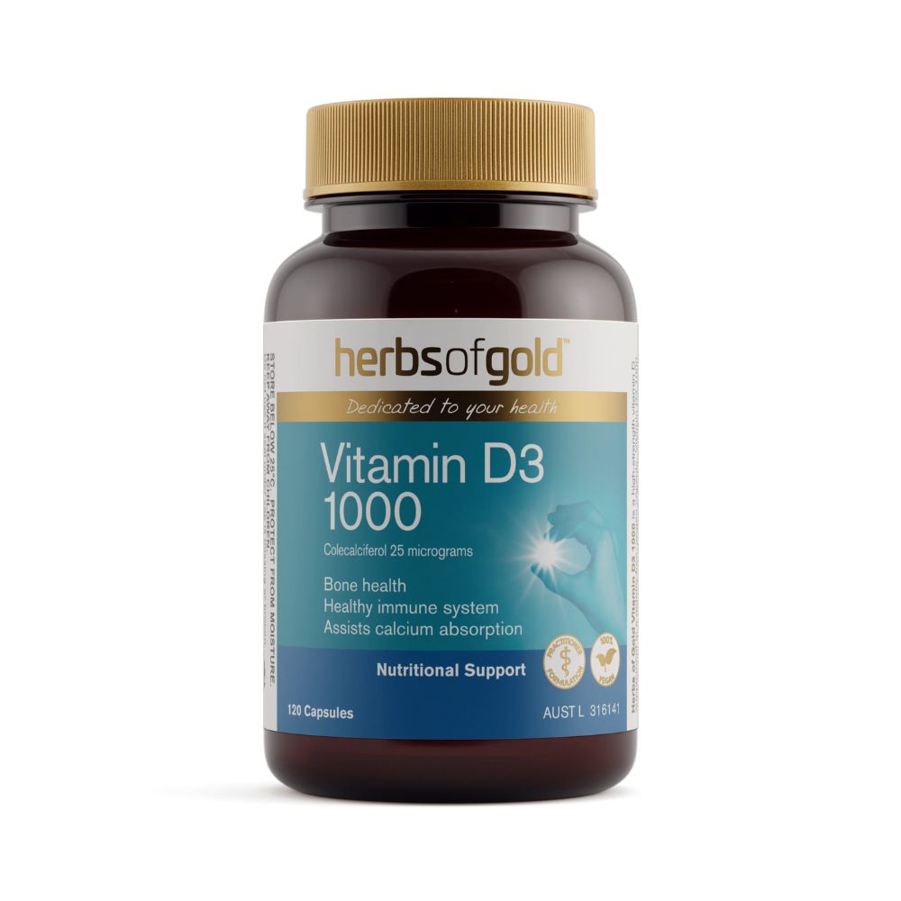 Herbs of Gold Vitamin D3 1000 120 Capsules