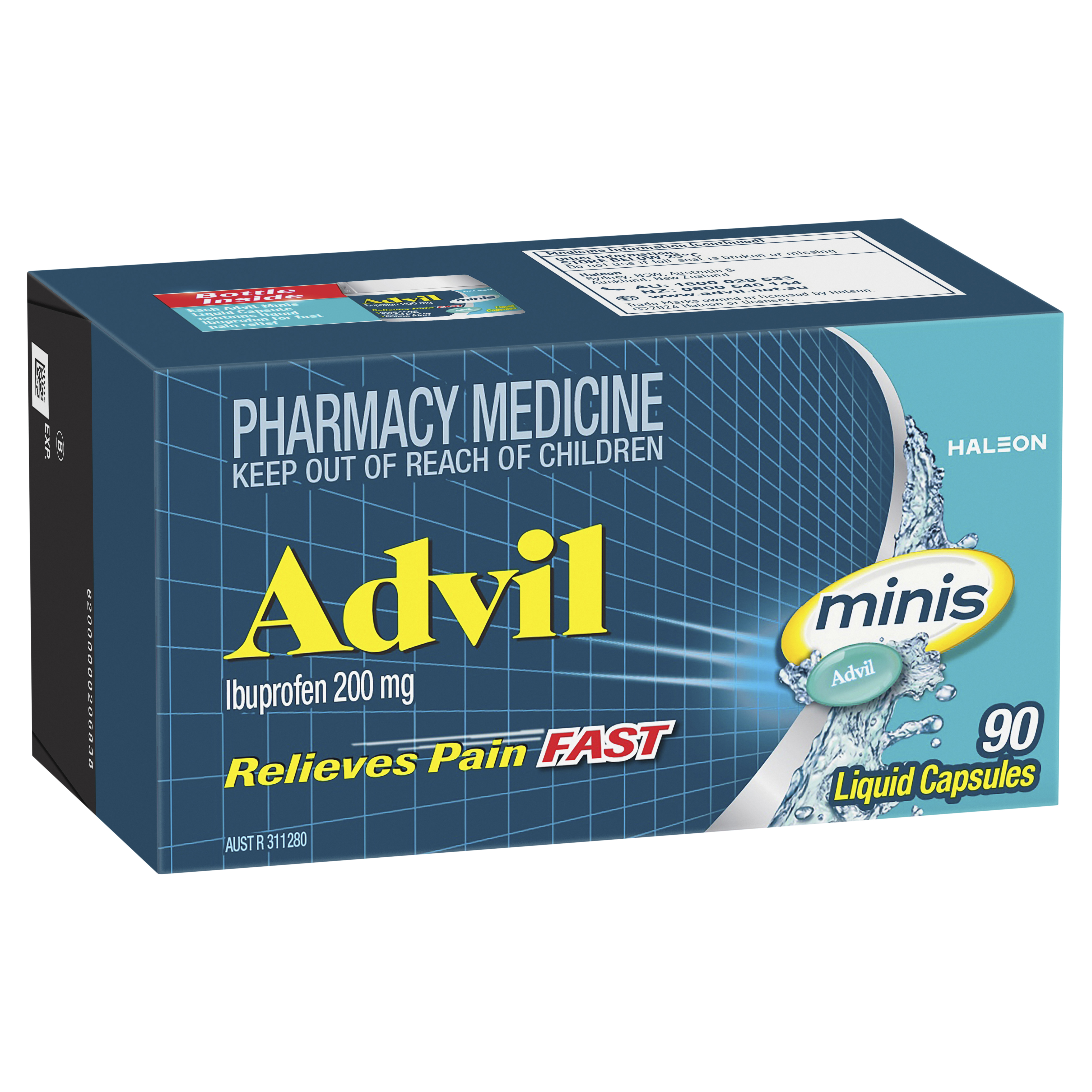 Advil Minis Liquid Capsules  90 Pack