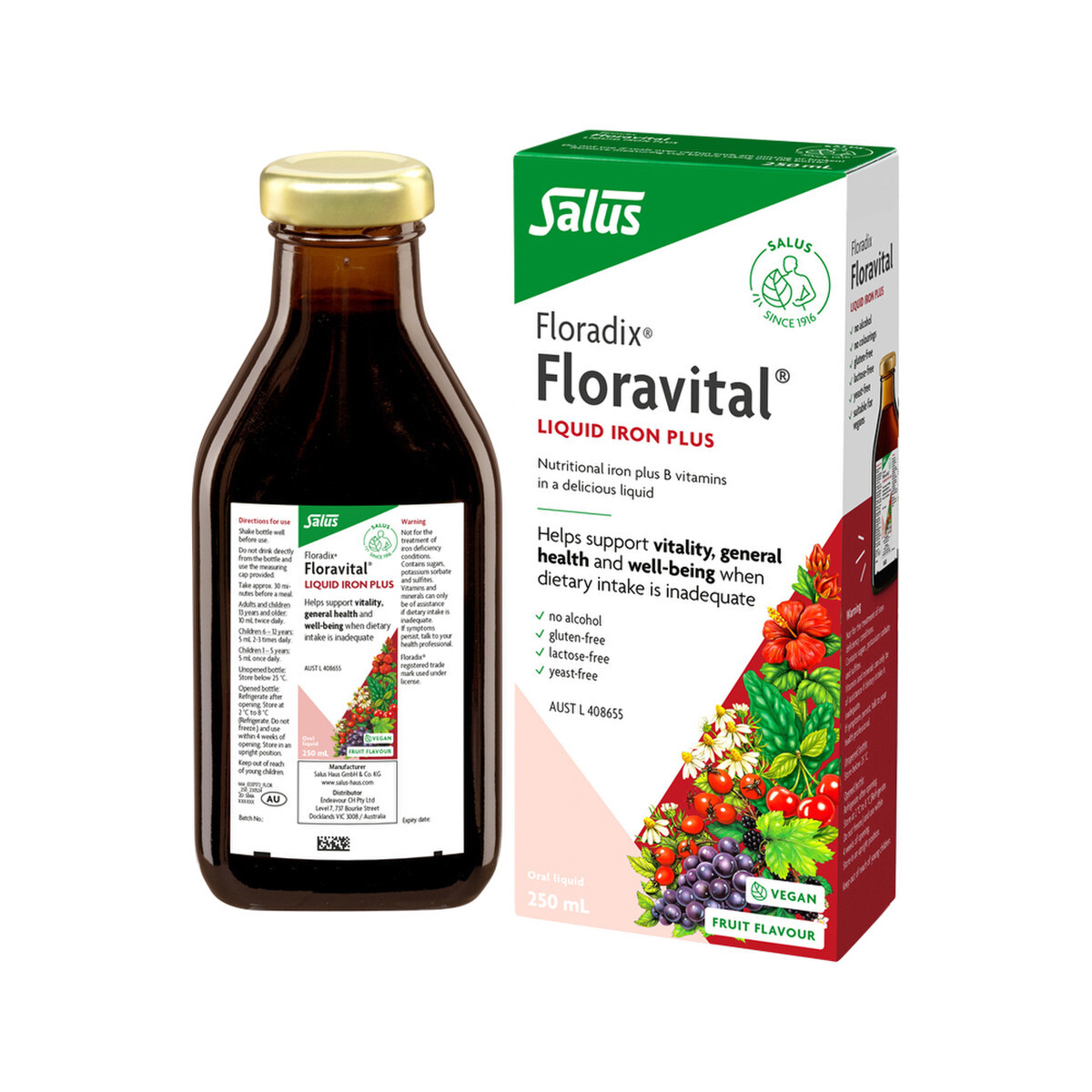 Floradix Floravital Liquid Iron Plus 250mL