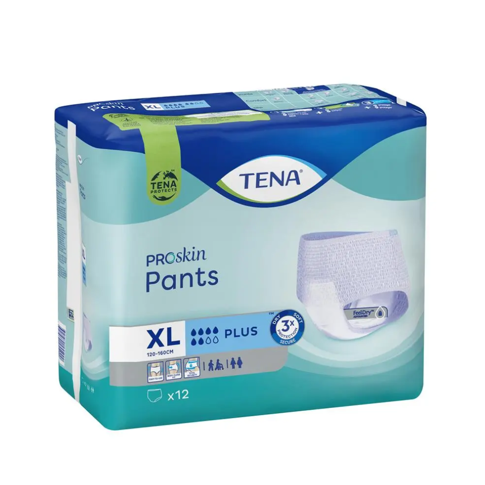 TENA  Proskin Pants Extra Plus  Size XL 12 Pack