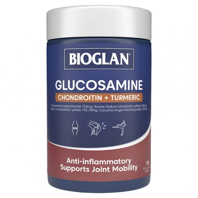Bioglan Glucosamine + Chondroiton + Turmeric 120 Tablets