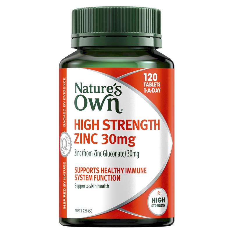 Nature's Own  High Strength Zinc 30mg 120 Tablets