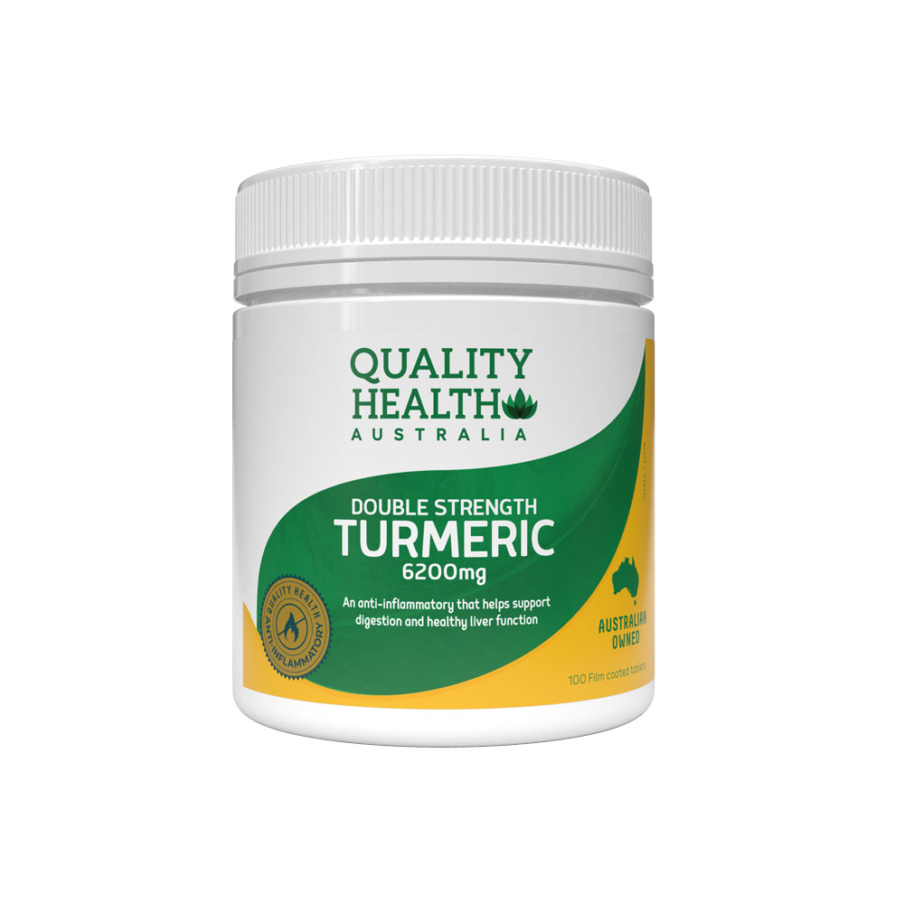 Quality Health Double Strength Turmeric 6200mg 100 Tablets