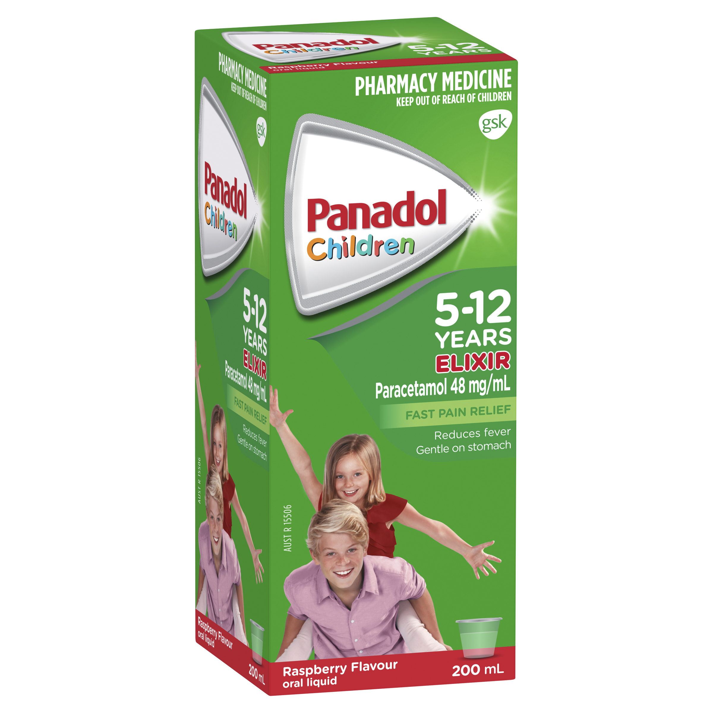 Panadol Children 5-12 Years ELIXIR - Raspberry Flavour 200ml