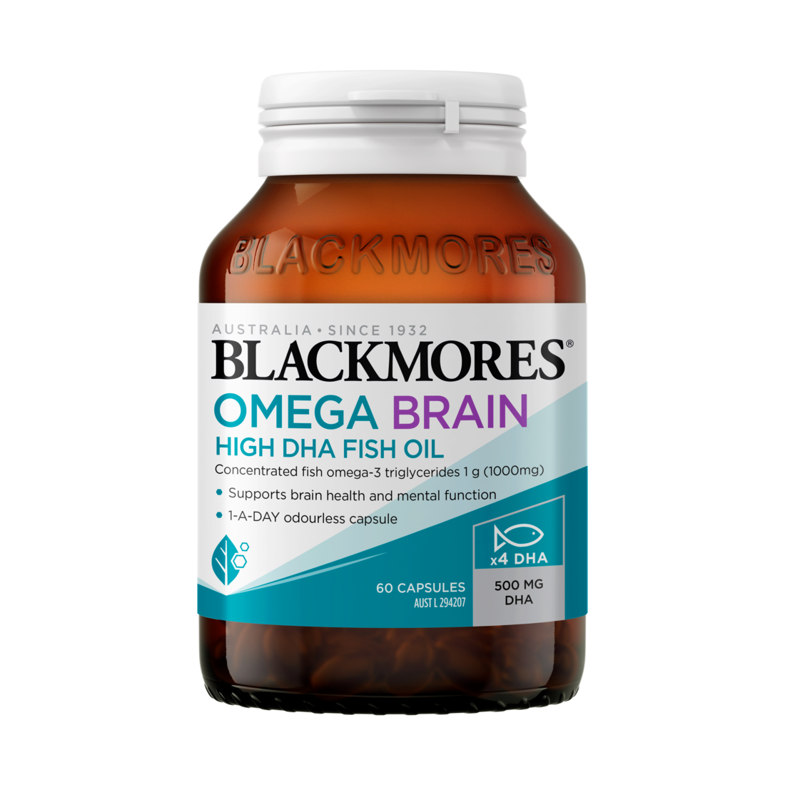 Blackmores Omega Brain High DHA Fish Oil  60 Capsules