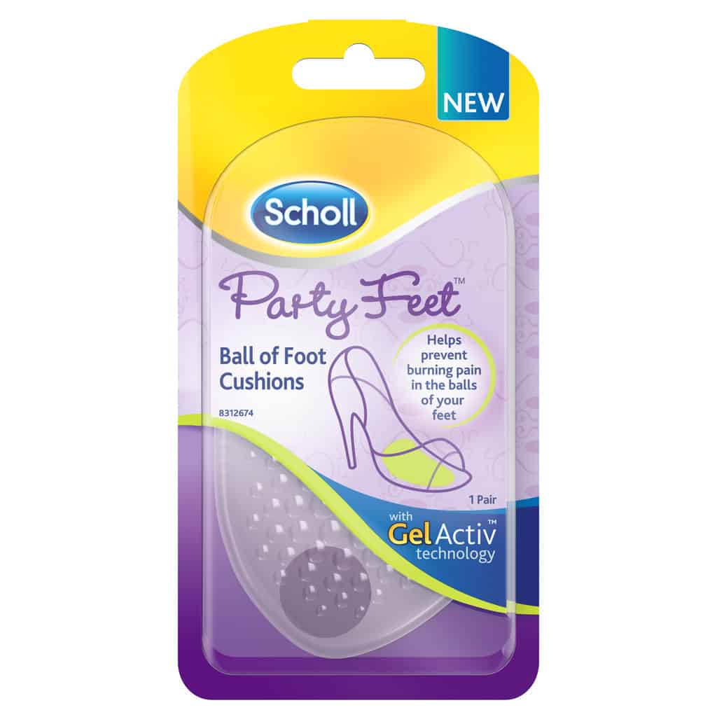Scholl Party Feet Ball of Foot Gel Cushions 1 Pair