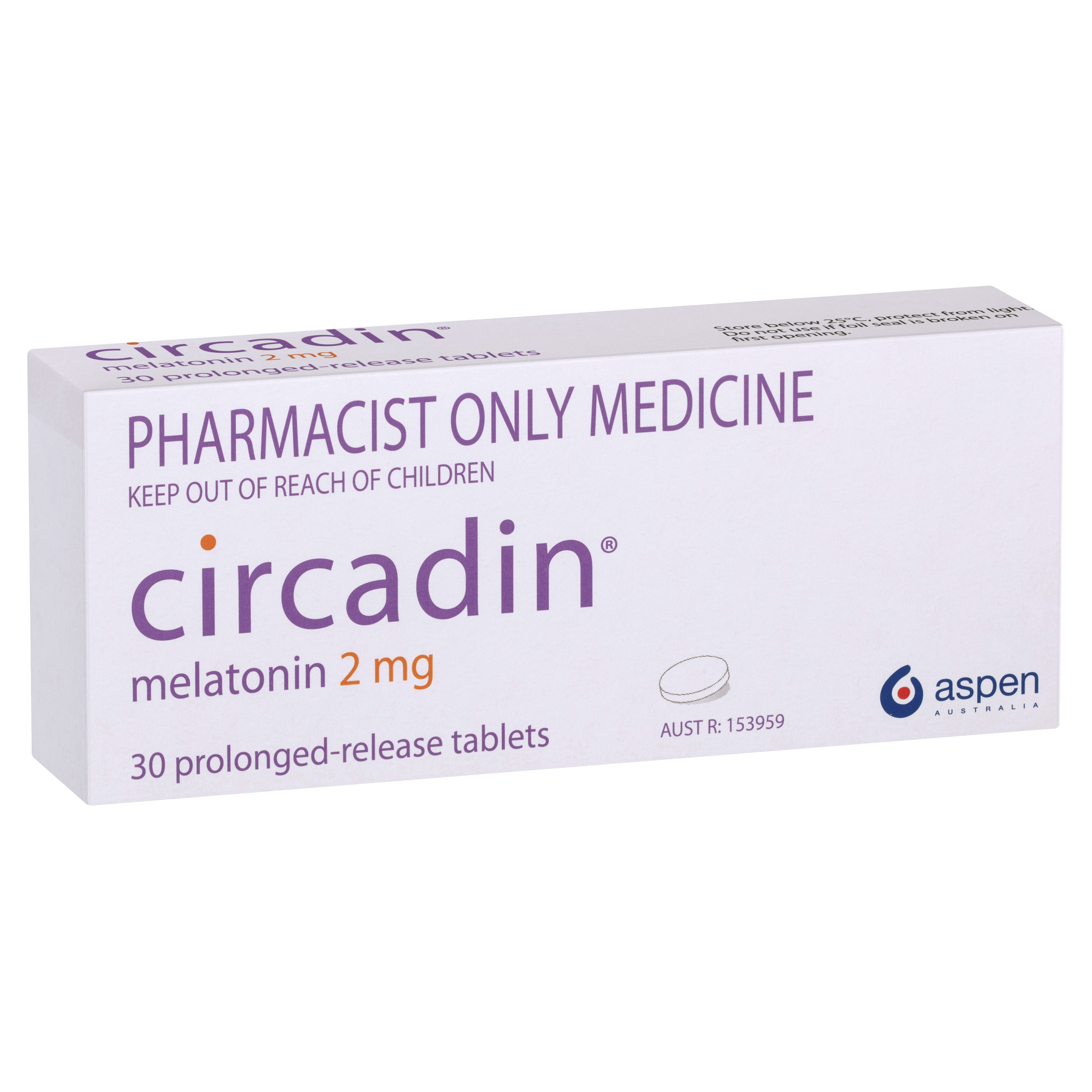 Circadin Melatonin 2mg 30 Tablets (S3) Aged 55yrs+ Only