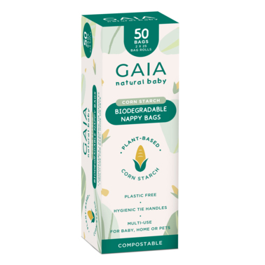 GAIA Natural Baby Biodegradable Nappy Bag 50 Pack