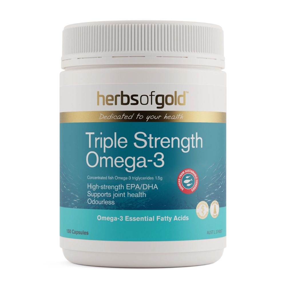 Herbs Of Gold Triple Strength Omega-3 150 Capsules