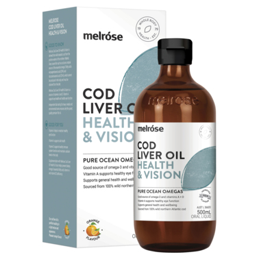 Melrose Omega Cod Liver Oil Health & Vision Liquid 500mL