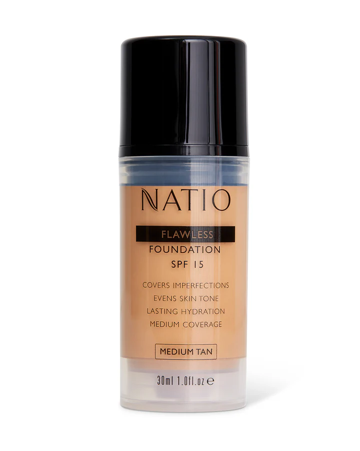 Natio Flawless Foundation SPF 15 Medium Tan