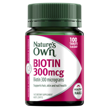 Nature’s Own Biotin 300mcg 100 Tablets
